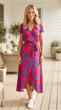 Isla | Soft V-Neck Floral Midi Dress