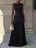 Florence | Elegant Black Wedding Dress with Boat Neck