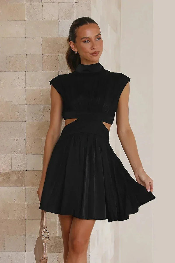 Esme | Sleek Black Cut-Out Mini Dress