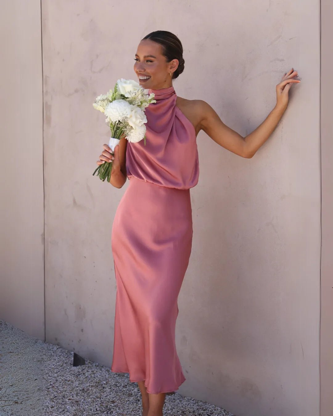Florence | Elegant Halter Sun Dress – view 1