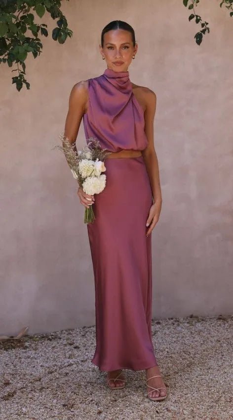 Florence | Elegant Halter Sun Dress – view 2