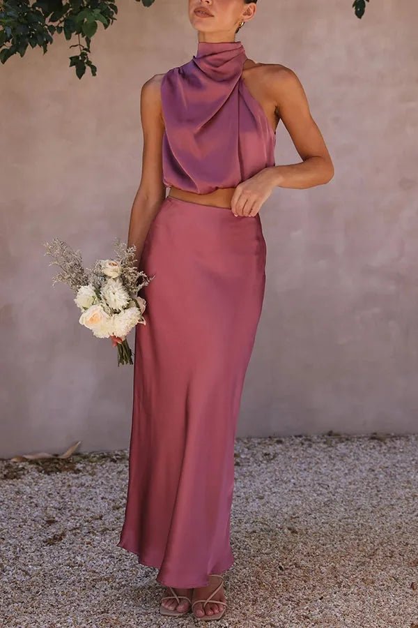 Florence | Elegant Halter Sun Dress – view 4