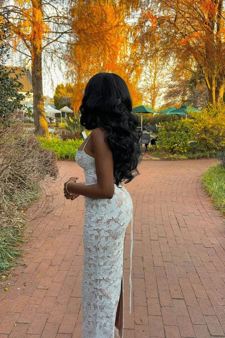 Ophelia | Elegant Lace Bustier Maxi Dress - Emma's Dresses