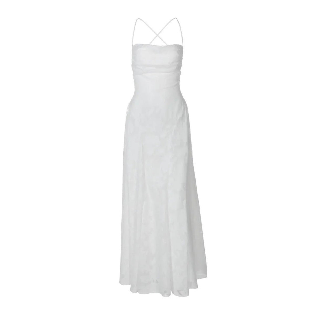 Freya | Elegant Lace Evening Dress with Lace - Up Back - Emma's Dresses