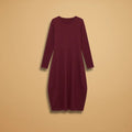 Ava | Elegant Long Sleeve Round Neck Midi Dress