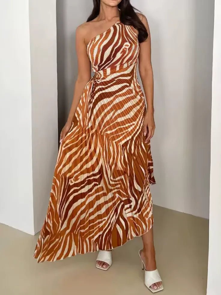 Sophia | Elegant One Shoulder Maxi Dress - Emma's Dresses