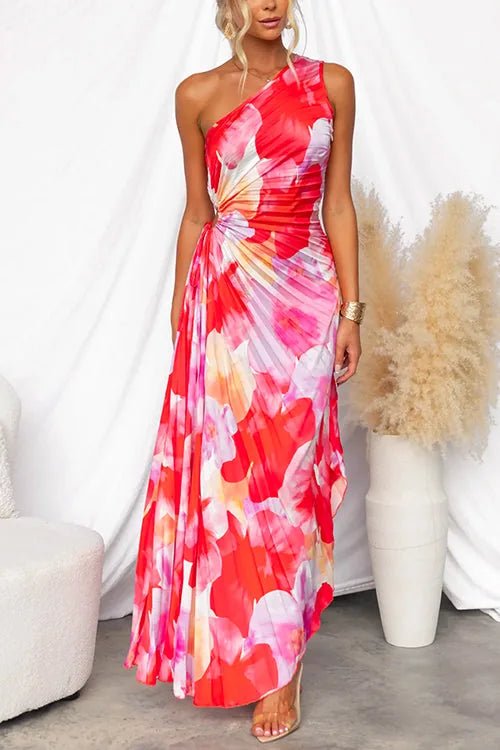 Zoe | Elegant One Shoulder Wedding Guest Dresses Summer Maxi – view 2