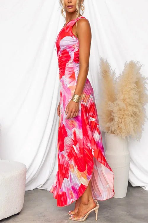Zoe | Elegant One Shoulder Wedding Guest Dresses Summer Maxi – view 4