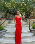 Mia | Elegant Ruffle Backless Maxi Dress