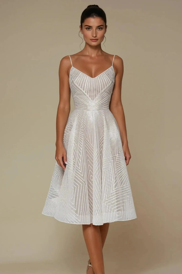 Isla | Elegant Sequined V - Neck Maxi Dress - Emma's Dresses