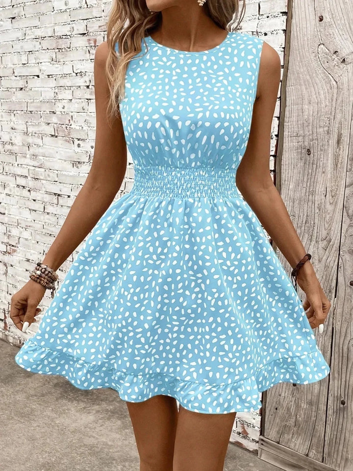 Penelope | Chic Sleeveless Polka Dot Dress - Emma's Dresses