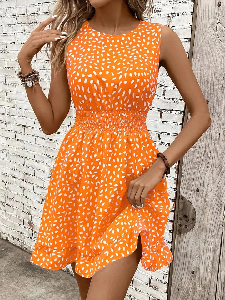 Penelope | Chic Sleeveless Polka Dot Dress - Emma's Dresses