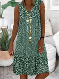 Chloe | Chic Sleeveless V-Neck Floral Boho Dress