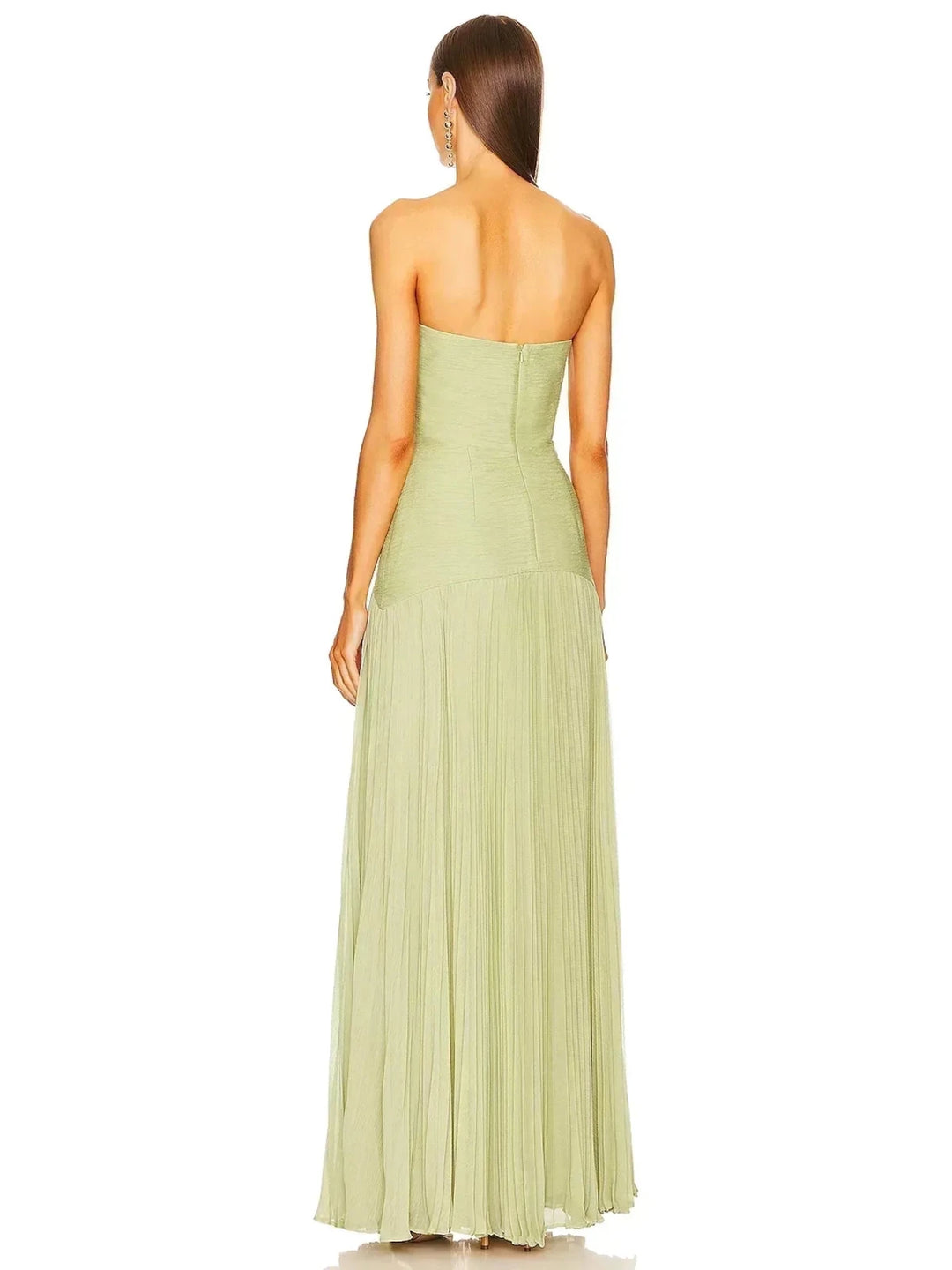 Margaret | Elegant Strapless Pleated Wedding Guest Dress – view 4