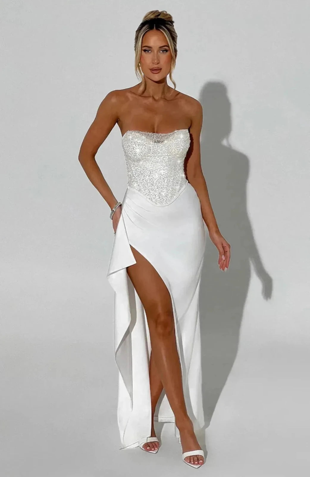 Nadia | Black Strapless Sweetheart Corset Evening Dress - Emma's Dresses