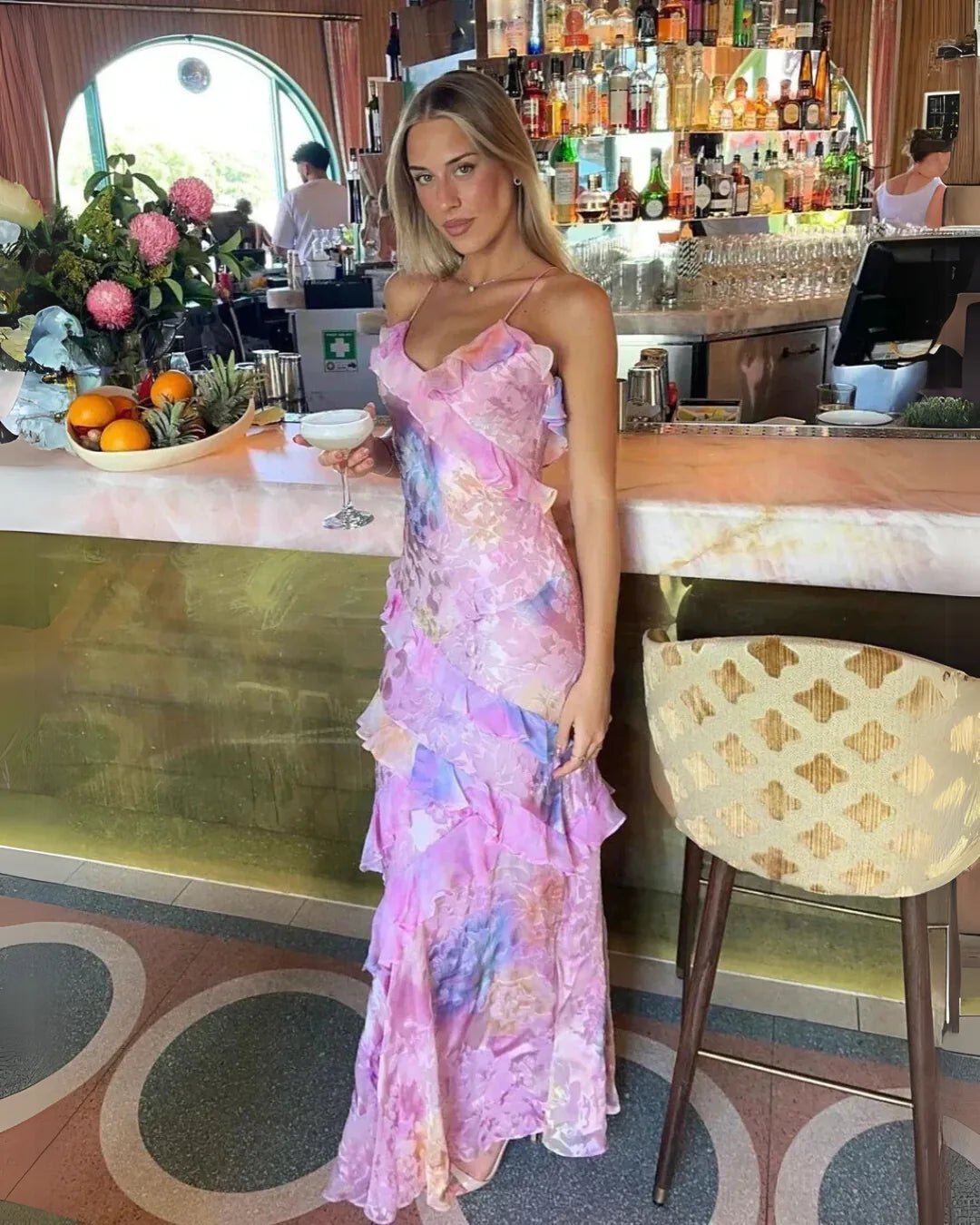 Thea | Elegant Tiered Ruffle Wedding Guest Dress Summer – view 1