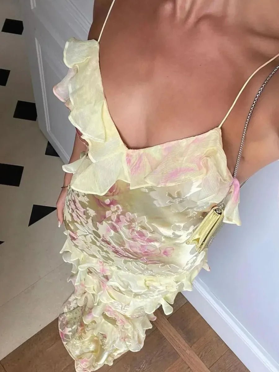 Thea | Elegant Tiered Ruffle Wedding Guest Dress Summer – view 7