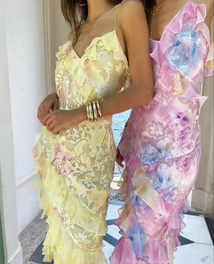 Thea | Elegant Tiered Ruffle Wedding Guest Dress Summer – view 12