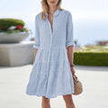 Violet | Chic Striped Tiered Sun Dress