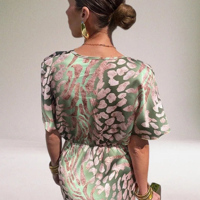 Coralie | Elegant Wedding Guest Wrap Maxi Dress with V - Neck - Emma's Dresses