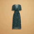 Matilda | Stylish V-Neck Wrap Midi Dress with Tie Waist